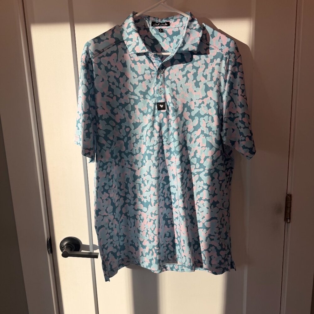 Bad Birdie Air Drop Polo Golf Size Medium Blue - Picture 2 of 5